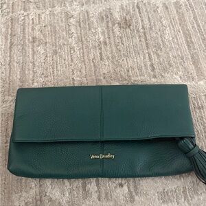 Vera Bradley Leather Teal Folding Clutch